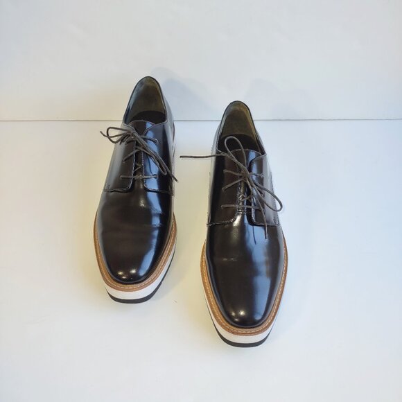 Vince Black Platform Loafers- women’s 8 1/2- fit like 9 - 9 1/2 - Picture 4 of 11